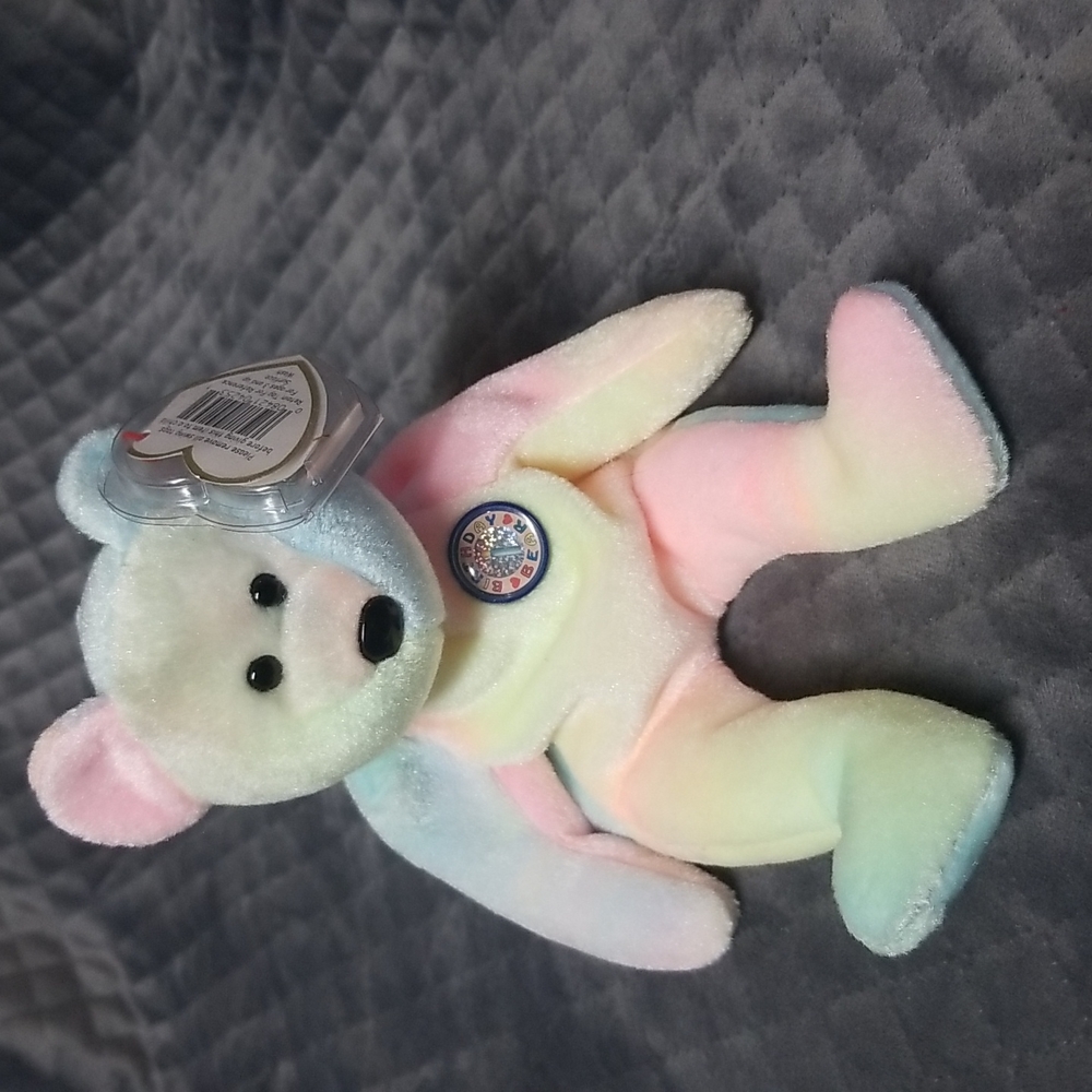 Ty beanie baby colorful teddy bear "Birthday bear"